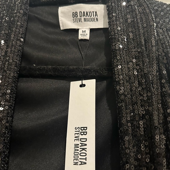 Steve Madden x BB Dakota Showstopper Duster in Black - Picture 10 of 14